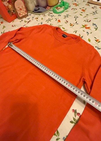 Turuncu Çocuk Pamuklu Uzun Kollu Kazak - Görsel 5