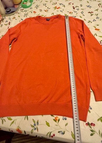 Turuncu Çocuk Pamuklu Uzun Kollu Kazak - Görsel 4