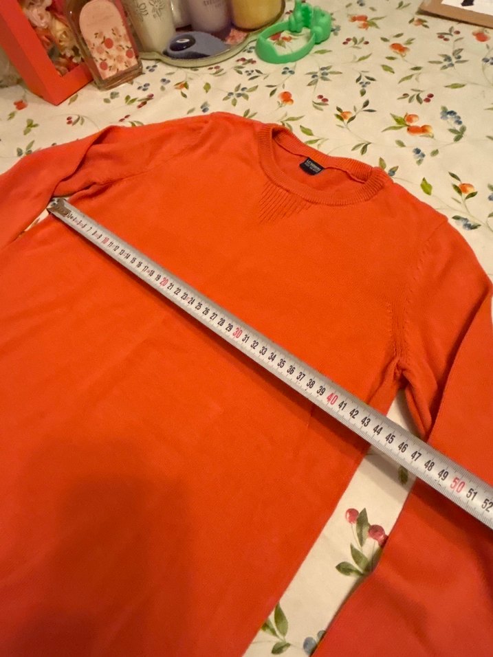 Turuncu Çocuk Pamuklu Uzun Kollu Kazak - Görsel 5