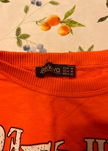 Turuncu Baskılı Anime Erkek Sweatshirt - Görsel 3