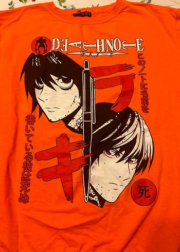 Turuncu Baskılı Anime Erkek Sweatshirt - Görsel 2