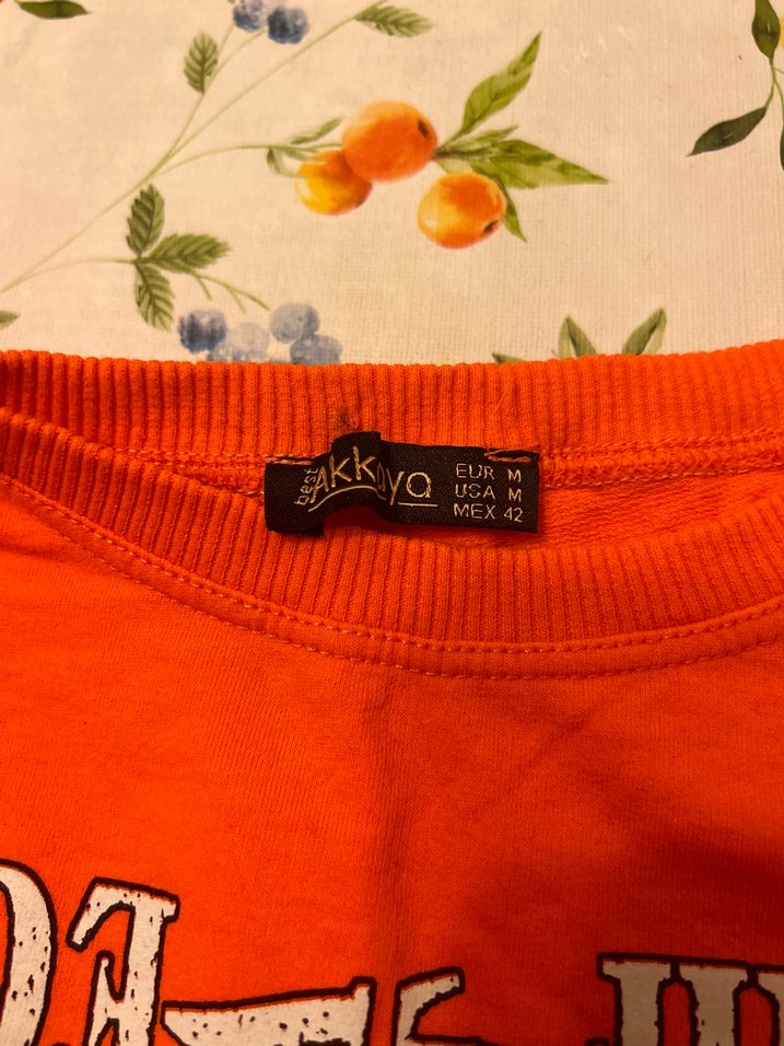 Turuncu Baskılı Anime Erkek Sweatshirt - Görsel 3