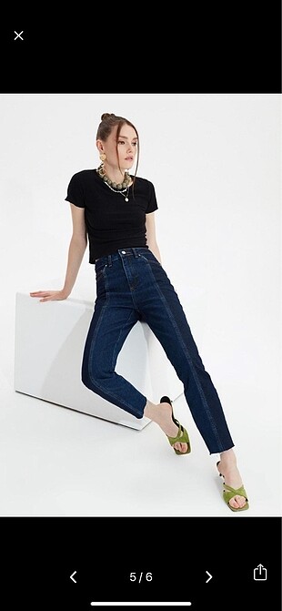 Blok mom jean