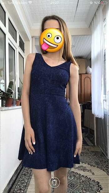 Mini Mavi Lacivert Elbise