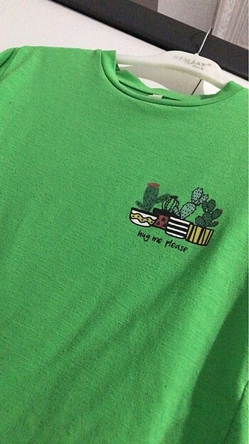 xs Beden yeşil Renk Defacto Yeşil Crop Tişört