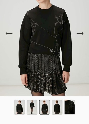 m Beden siyah Renk Kadın Sweatshirt