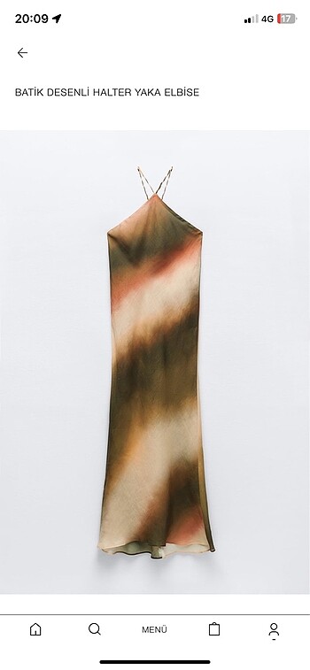Zara halter yaka boncuklu elbise
