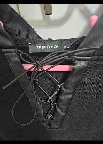 Siyah Uzun Kollu Sweatshirt - Görsel 2