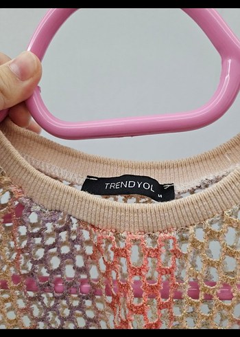 Bohem Çok Renkli Örgü Mini Kazak - Görsel 2