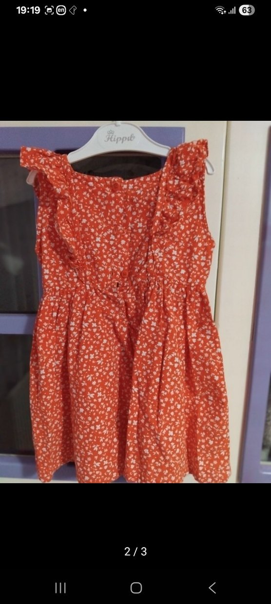 Kolsuz Fırfırlı Kız Çocuk Elbisesi - Görsel 2