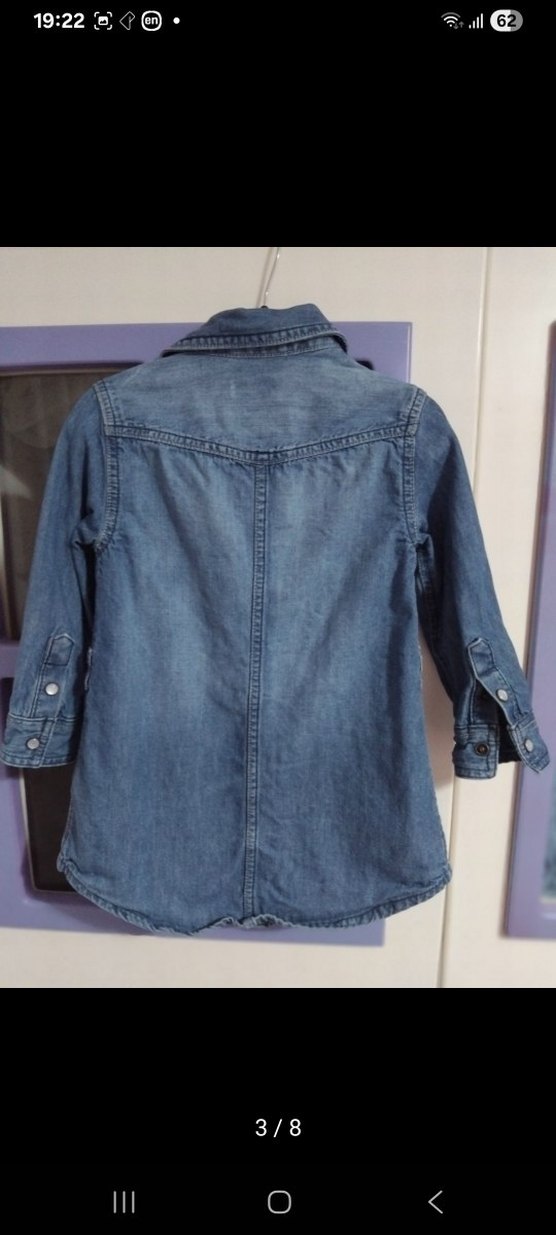 kız çocuk denim tonik elbise - Görsel 3