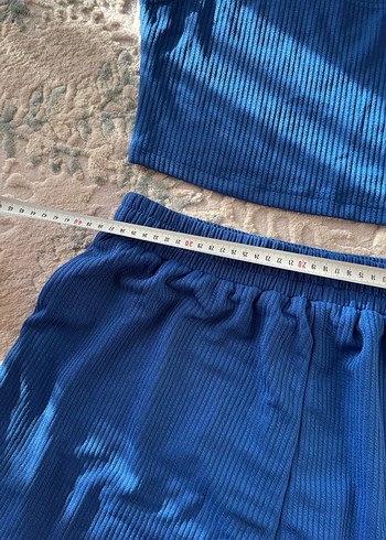 Kısa Mavi Kadın Atletik Takım - Görsel 4