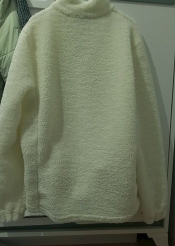 Beyaz Kadın Yumuşak Kürklü Ceket - Görsel 2