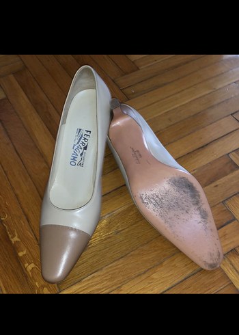 Bej Kadın Topuklu Klasik Ayakkabı - Görsel 3