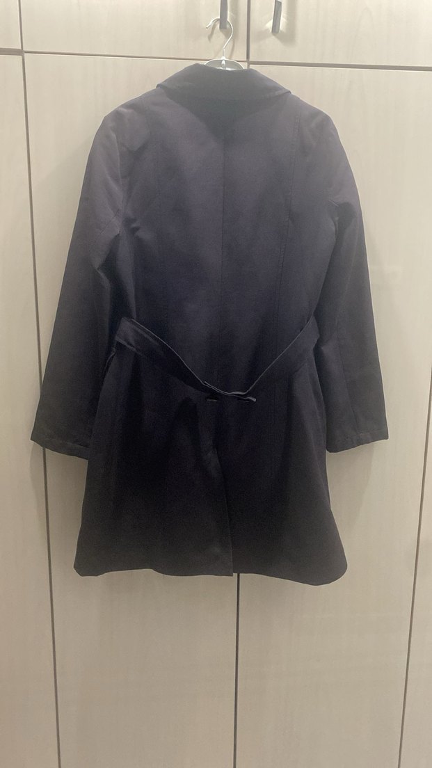 Bayan Kahverengi Düğmeli Midi Trençkot - Görsel 2