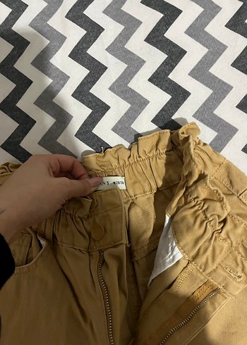 Kahverengi Bel Bantlı bayan  Pantolon - Görsel 3