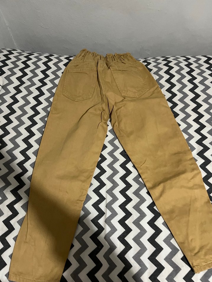 Kahverengi Bel Bantlı bayan  Pantolon - Görsel 2