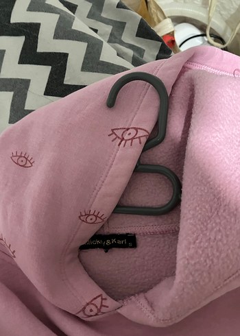 Pembe Rahat Kesim Kadın Sweatshirt - Görsel 3