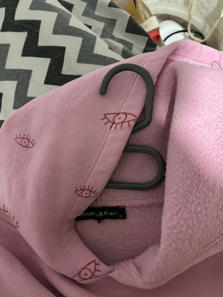 Pembe Rahat Kesim Kadın Sweatshirt - Görsel 3