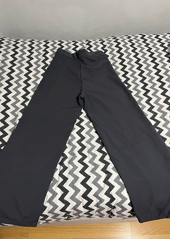 Gri Midi Kumaş Kadın Pantolon - Görsel 2