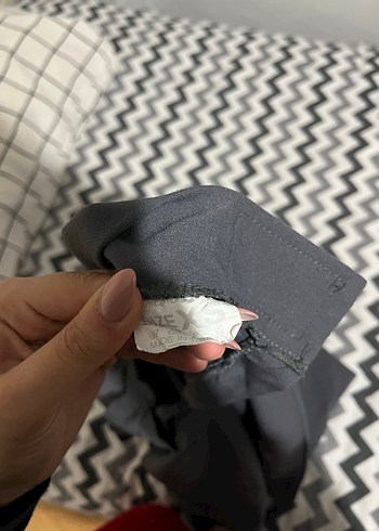 Gri Midi Kumaş Kadın Pantolon - Görsel 3