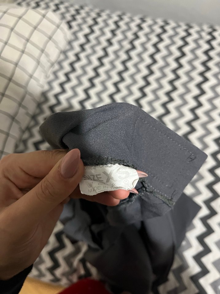 Gri Midi Kumaş Kadın Pantolon - Görsel 3