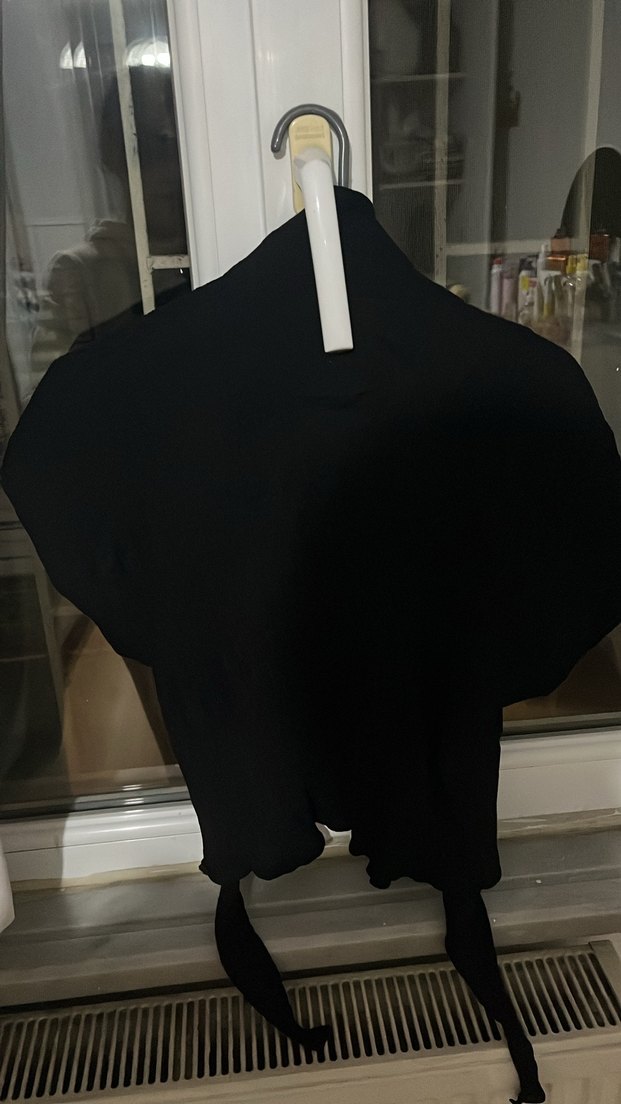 Siyah bağlamalı gömlek - Görsel 2