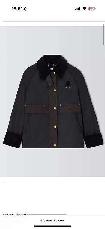 l Beden Barbour Waxed Klasik Mont