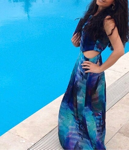 Batik Bel Detaylı Elbise - Görsel 5