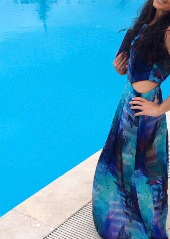 Batik Bel Detaylı Elbise - Görsel 5