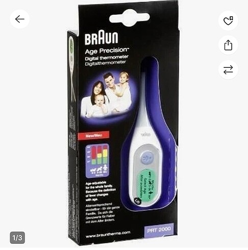 Braun PRT2000 Koltuk Altı Ateş Ölçer