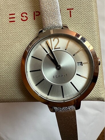 Esprit Gümüş Deri Saat - Görsel 3