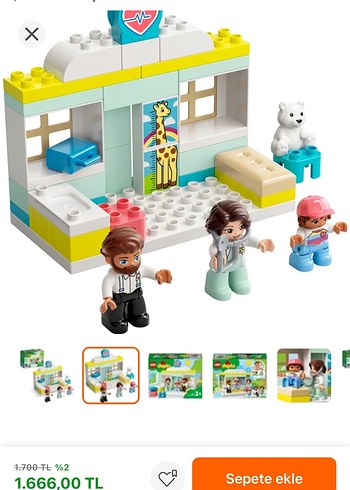 Diğer LEGO Duplo Doktor Ziyareti Oyun Seti 2+