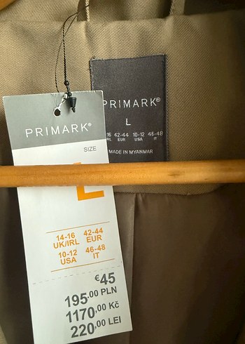 l Beden camel Renk Primark Uzun Trenchcoat