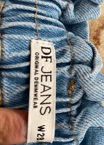 Kadın Mavi Bol Kesim Pantolon - Görsel 5