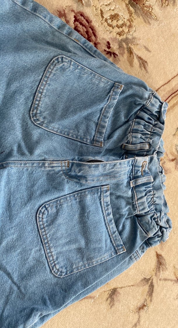 Kadın Mavi  Bol Kesim Pantolon - Görsel 3