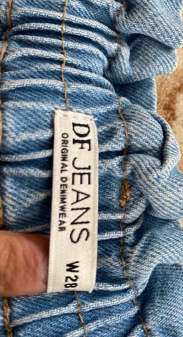 Kadın Mavi  Bol Kesim Pantolon - Görsel 5