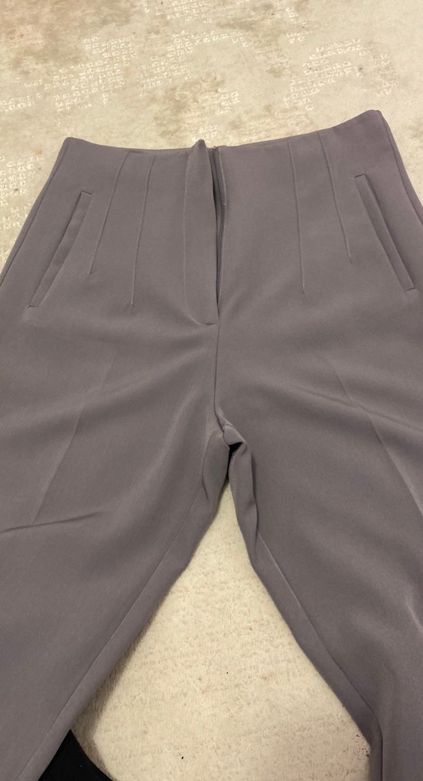 Düz Kesim  Kumaş Kadın Pantolon - Görsel 2