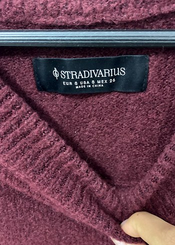 Bordo Kadın Yün Örgü Basic Kazak - Görsel 3