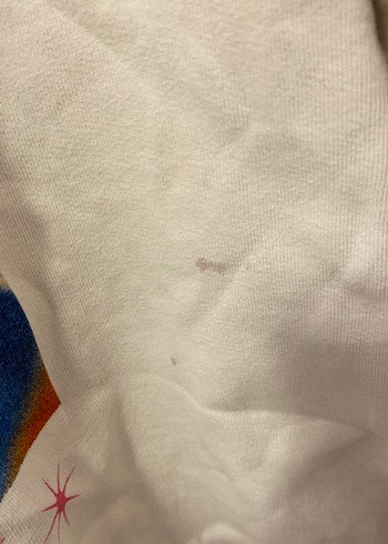 Beyaz Baskılı Kadın Sweatshirt - Görsel 4