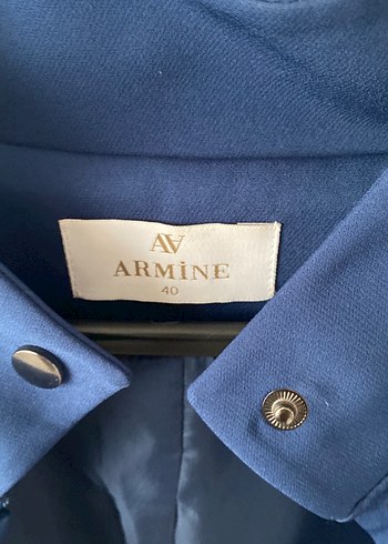 Düğmeli Lacivert Uzun Kadın Kaban/Pardesü - Görsel 7