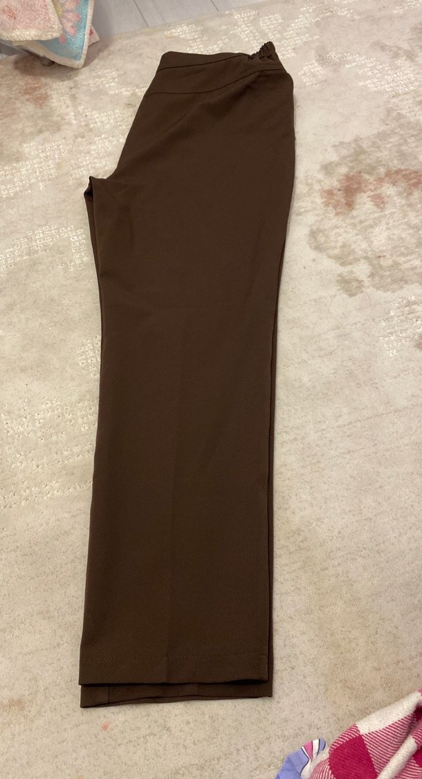 Kahverengi Kadın Kumaş Pantolon - Görsel 2