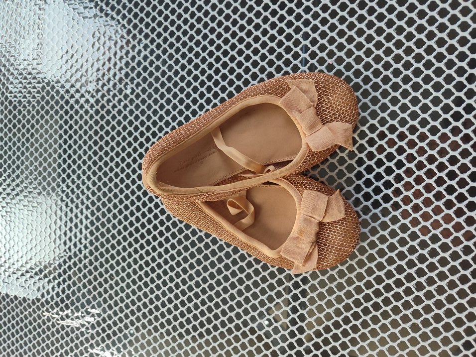 zara Kız Çocuk Parlak Bej Babet Ayakkabı - Görsel 2