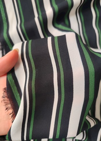 Çizgili şifon 2m parça kumaş - Görsel 2