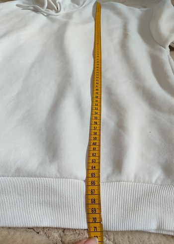 Etiketli Beyaz Sweatshirt - Görsel 3