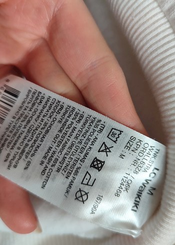 Etiketli Beyaz Sweatshirt - Görsel 4