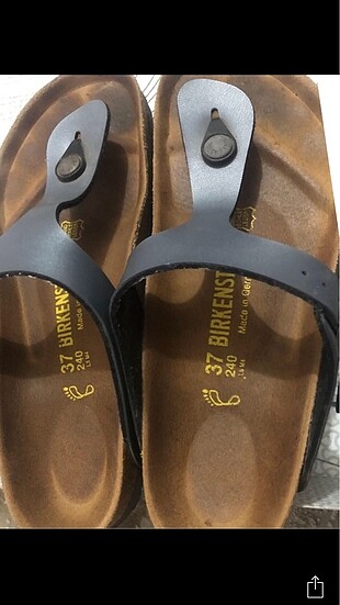 37 numara gri birkenstock parmak arası terlik