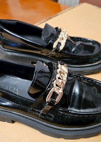 Zara kız çocuk rugan makosen ayakkabı - Görsel 4