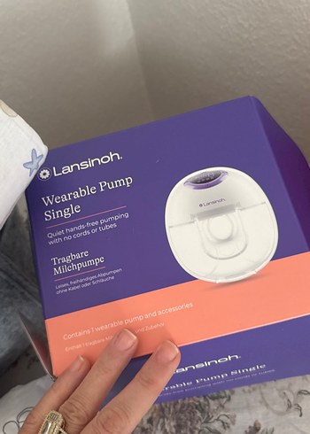 Lansinoh Mor Tekli Göğüs Pompası - Görsel 2
