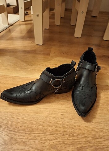 39 Beden siyah Renk Footcourt Kovboy Ayakkabısı/Botu